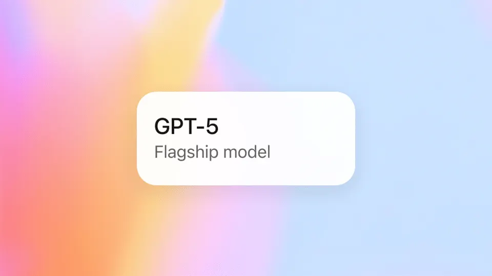 Gradient card displaying GPT-5 Flagship model